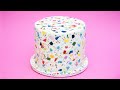 Terrazzo Cake! How to make a terrazzo design on a cake!   |   Juliet Sear