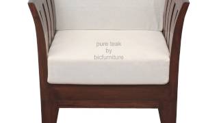 Contemporary looking sofa set in teak wood | customize sofa to your size
