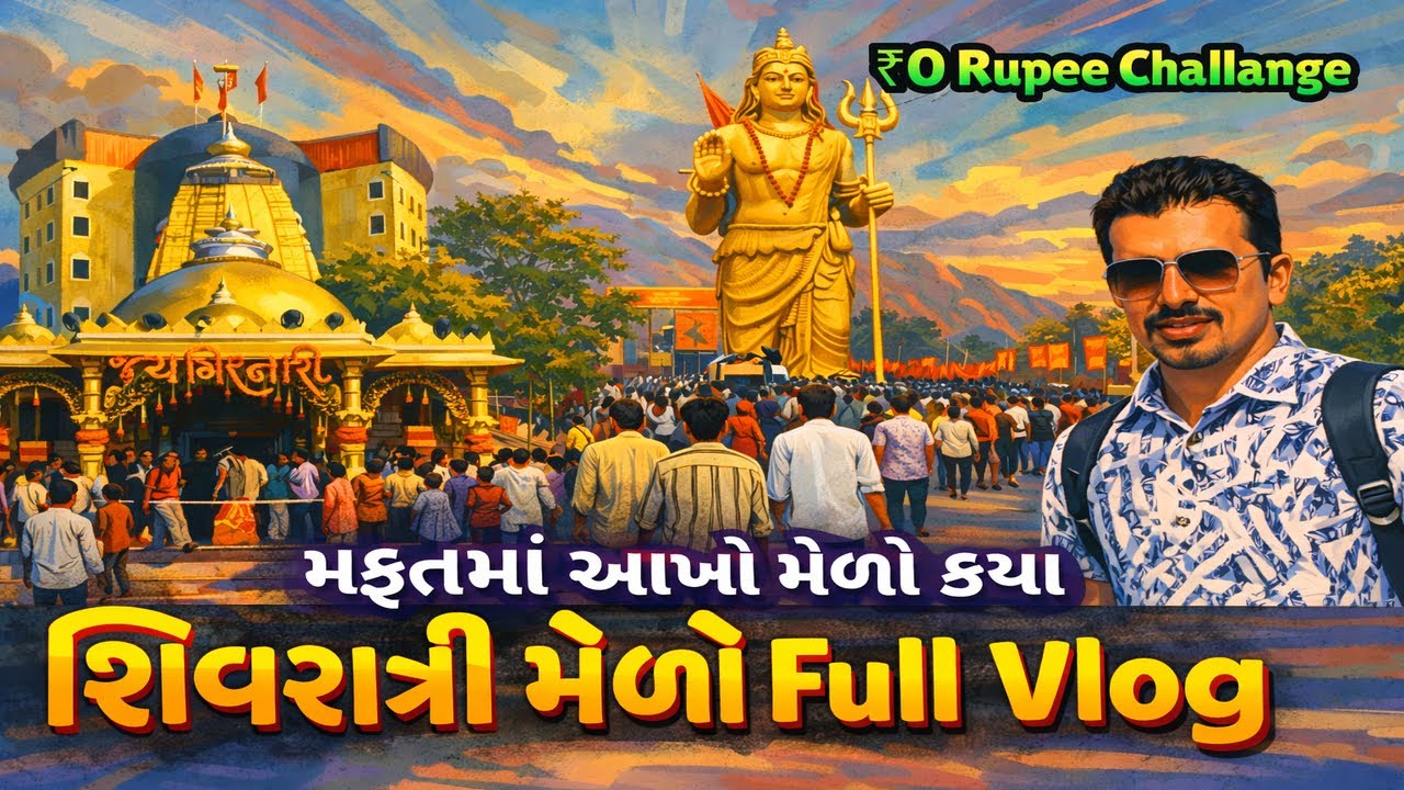 Rajkot to Junagadh Shivratri Mela ₹0 Challenge | Free Travel Vlog #shivratrispecial