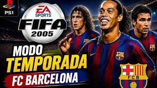 live FIFA 2005 temporada com Barcelona player time brasil