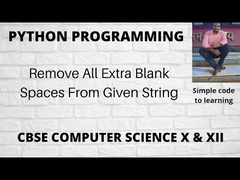 Write a Python program to remove all extra blank spaces from given string. (Hindi)