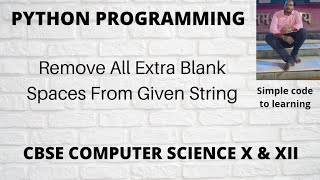 Write a Python program to remove all extra blank spaces from given string. (Hindi)