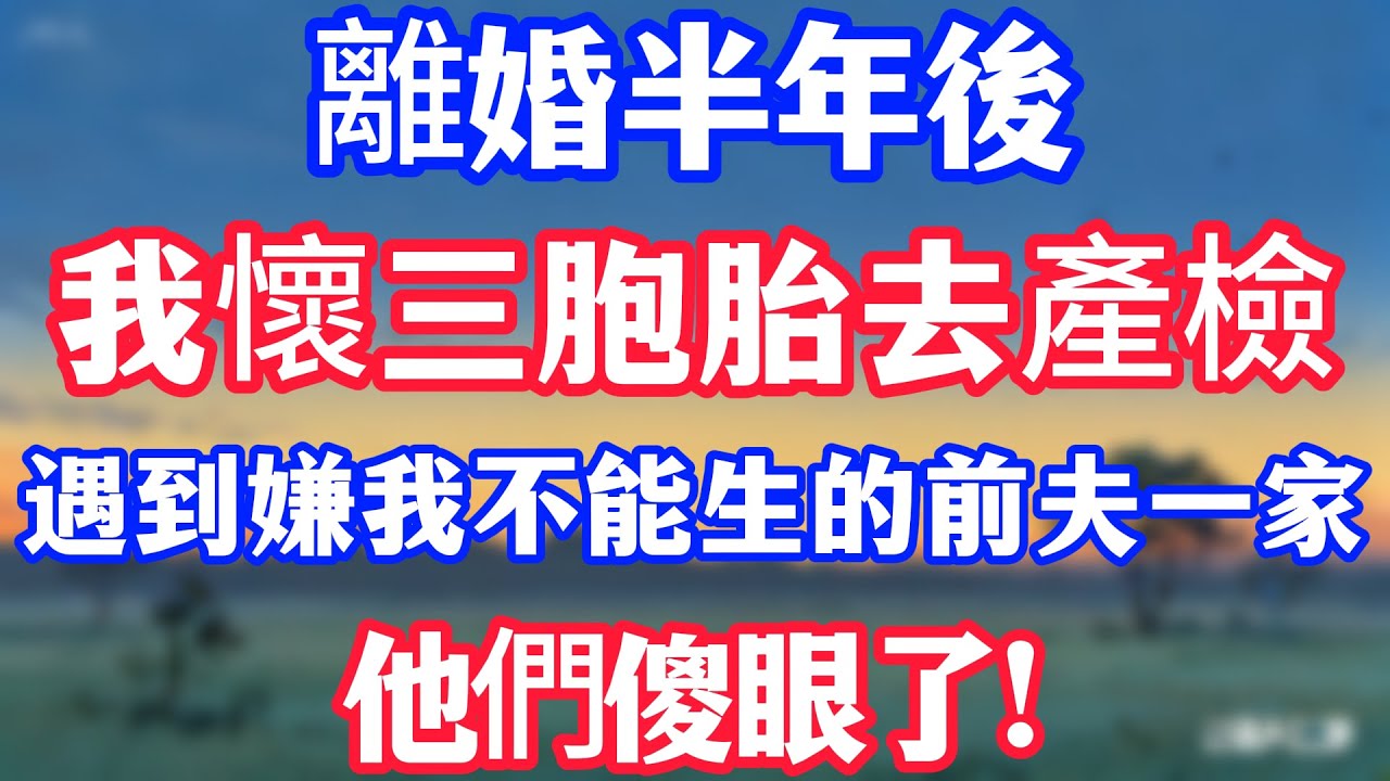 離婚半年後，我懷三胞胎去產檢，遇到嫌我不能生的前夫一家，他們傻眼了！