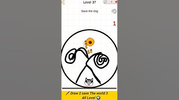 Draw 2 save : Save the Dog Level 37 #shorts  #youtube #games #gaming #art #trending