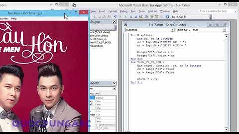 Bài 2   Tính CHU VI, DIỆN TÍCH Lập trình excel VBA