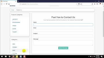 Create Ecommerce Site Tutorial : P-10 Create Contact Page and Form