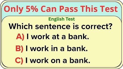 English Grammar Test | E 4 English | Only 5% Can Pass This Test