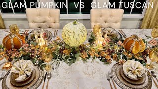 New* HOW TO DECORATE OVER THE TOP FALL GLAM TABLESCAPE |#decoratewithme #glam