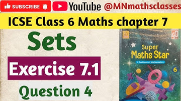 Class 6 Icse maths || Chapter 7 Sets || Ex 7.1 ( Question 4 ) 👍 Subscribe 👍 Like 👍 Share 