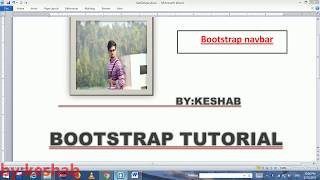 Bootstrap navbar 01(create simple navbar /default/inverse