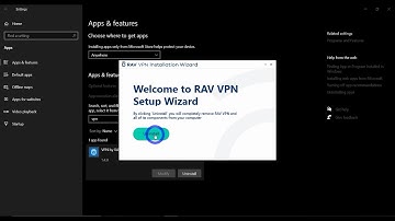 How to uninstall RAV VPN