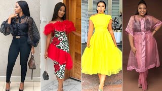 Organza styles 2025 //Stunning and Classy ways to style Organza//Ankara Dress with Organza Sleeves. screenshot 5