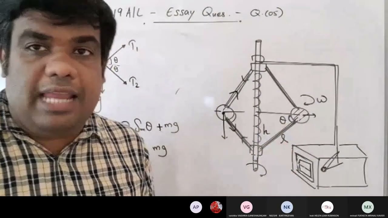 Essay Question | A/L 2019 | Ques 05 | Mechanics | Thapesan | Physics | NEET