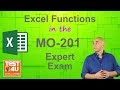 Learn all the Functions of the Microsoft MO-201 Excel Expert Exam (MOS 2019 / 365)