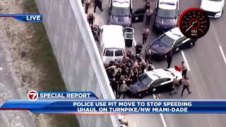 Police chase U Haul van