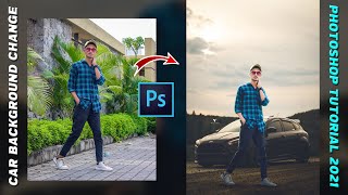 Car Background Change | Photoshop Car Manipulation For Beginners - Car Photo Editing screenshot 4