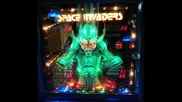 Space Invaders Pinball GAMEPLAY- completed Refurbishmnt With LED