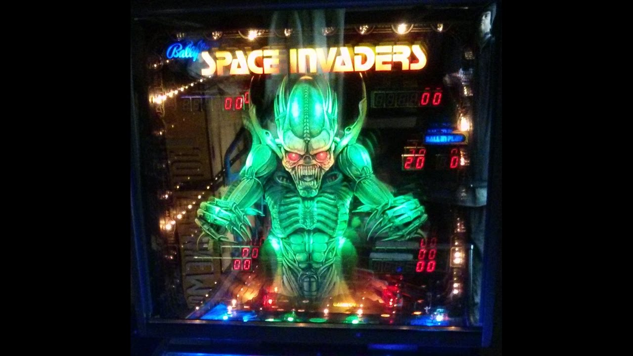 Space Invaders Pinball GAMEPLAY- completed Refurbishmnt With LED's Fitted