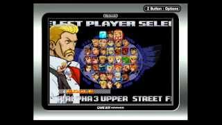 GBA Street Fighter Alpha 3 Upper Character Select Screen