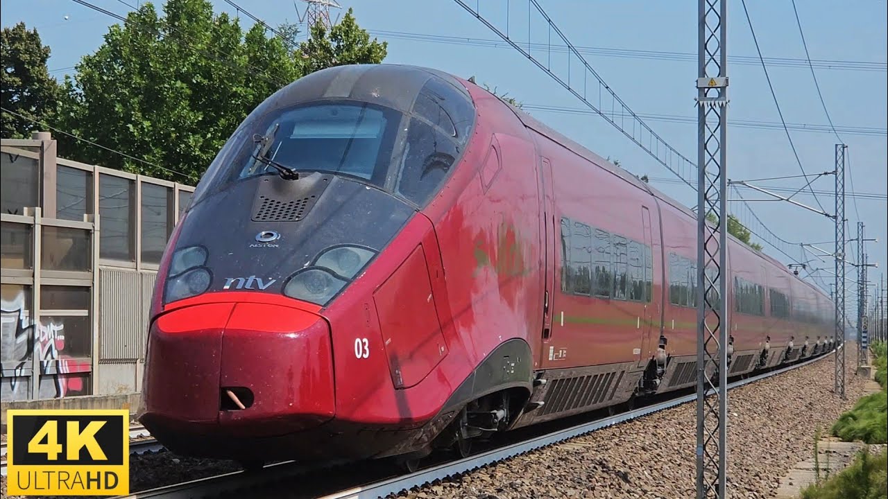 TRAINS AT SPEED IN ITALY • Trainspotting Mira-Mirano • 220 km/h • 20-21. 8. 2024