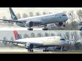 (4K) Same perspective, different planes - Cathay Pacific A350-1000 Vs. Delta A350-900