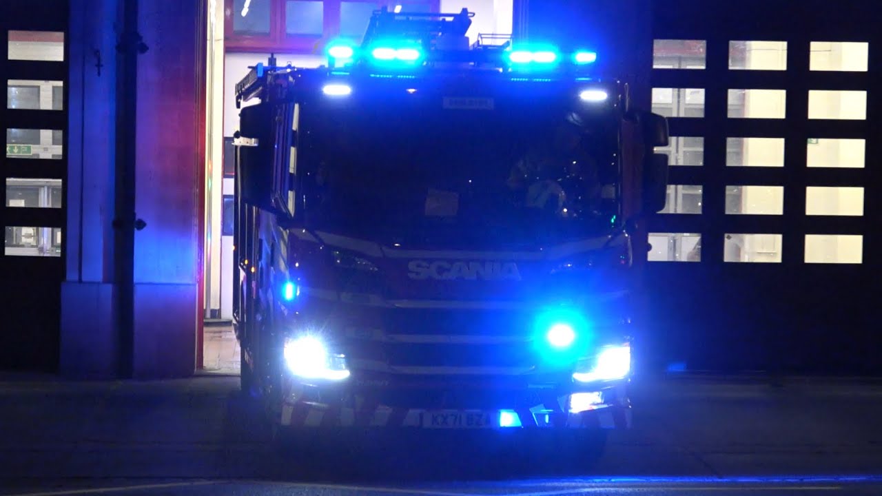 Northamptonshire Fire & Rescue Service, The Mounts, Next Gen Scania P280 (FEM-01P1), turnout 