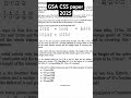General science and ability CSS paper/CSS GSA paper 2025/CSS 2025 GSA paper #css2025 #exam