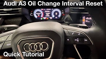 2022 Audi A3 How to reset oil life reminder / service interval reset / oil change interval