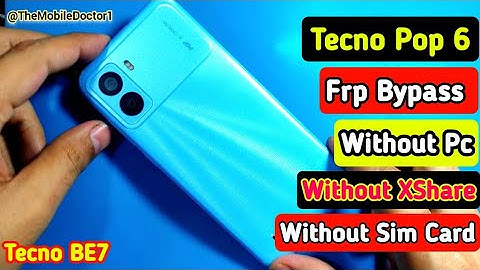 Tecno Pop 6 Frp Bypass Without Pc 💯 | Tecno BE7 Google Account Unlock Without Pc
