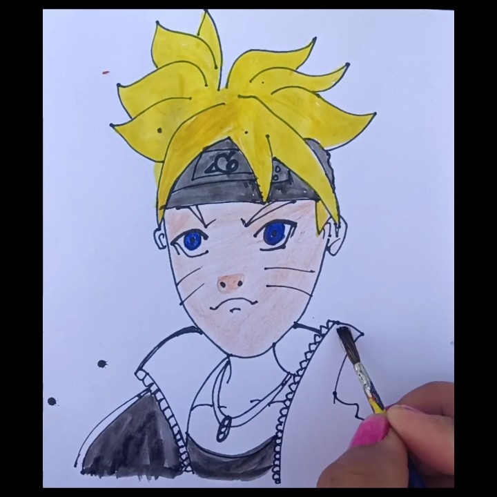 How To Draw Bourto Drawing Step By Step/#drawing #kakashi - YouTube
