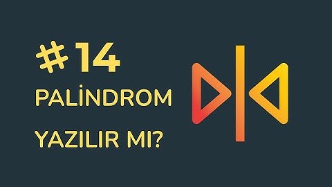 Palindrom yazılır mı? - Algoritma Soruları #14