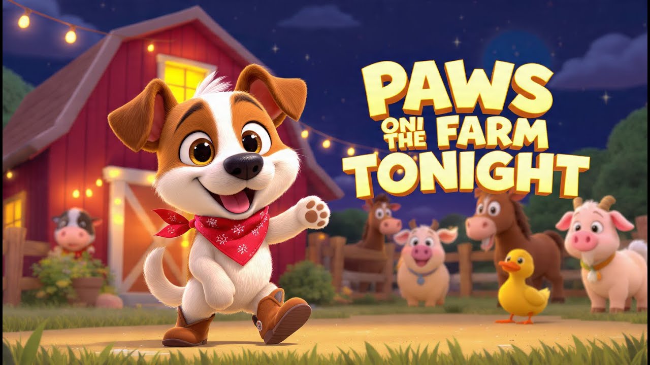 Лапы на ферме / Анимационный музыкальный клип для детей / Веселое пение