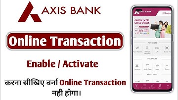 Axis Bank Debit Card Online Transaction Activation / Axis Bank Debit Card Online Transaction Enable
