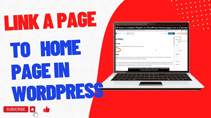 how to link a page to homepage in wordpress 2023