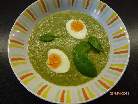 Video: Gemüsesuppe Mit Spinat