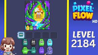 Pixel Flow Level 2184 Solution Walkthrough