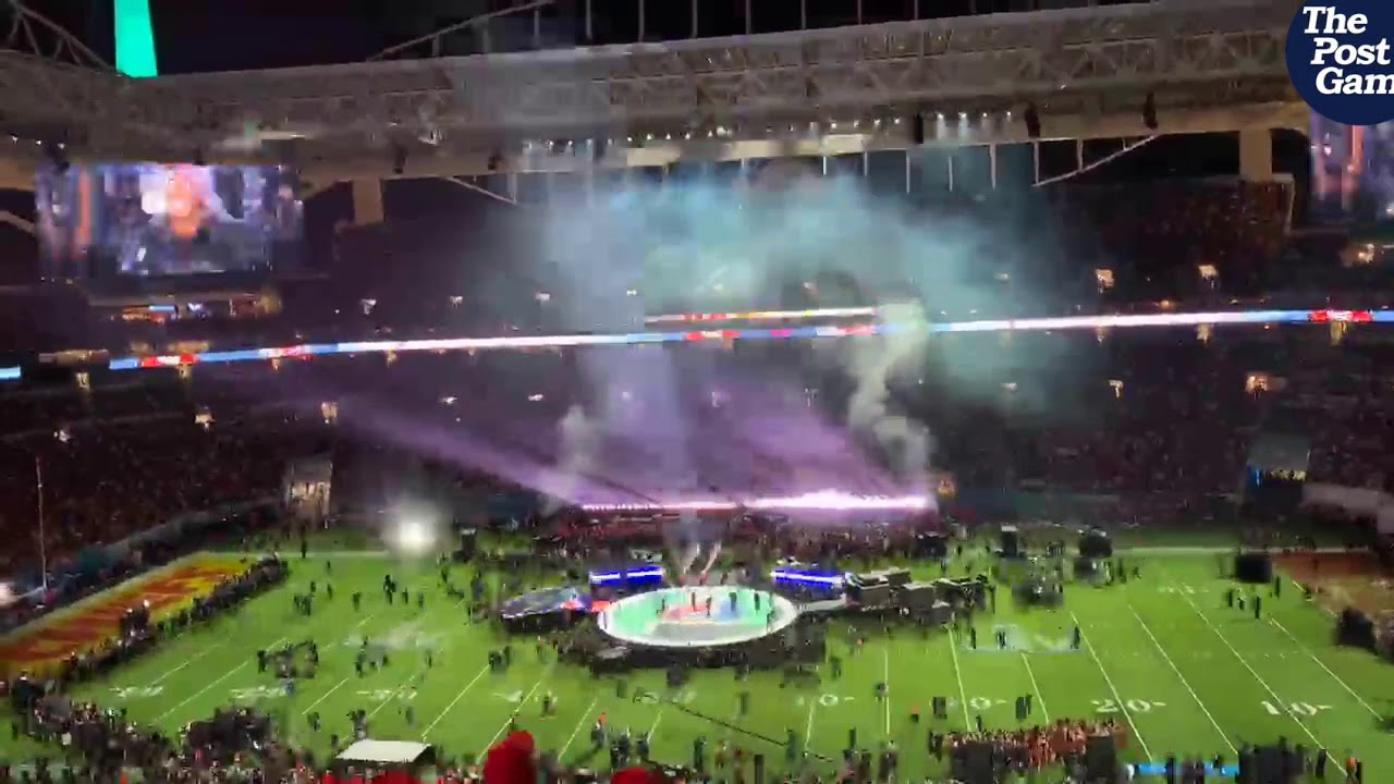 Halftime stage set up for Super Bowl LIV Chiefs vs. 49ers YouTube