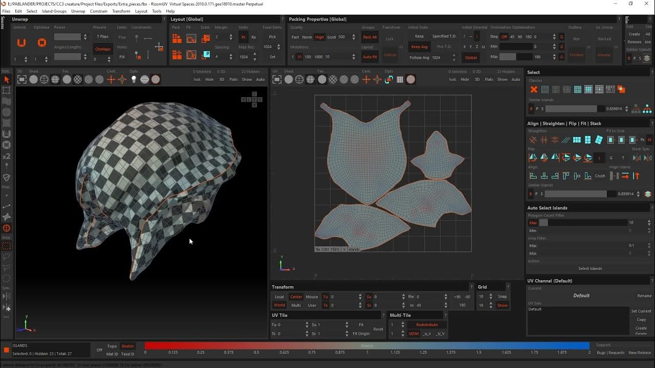 create and export uv maps in zbrush