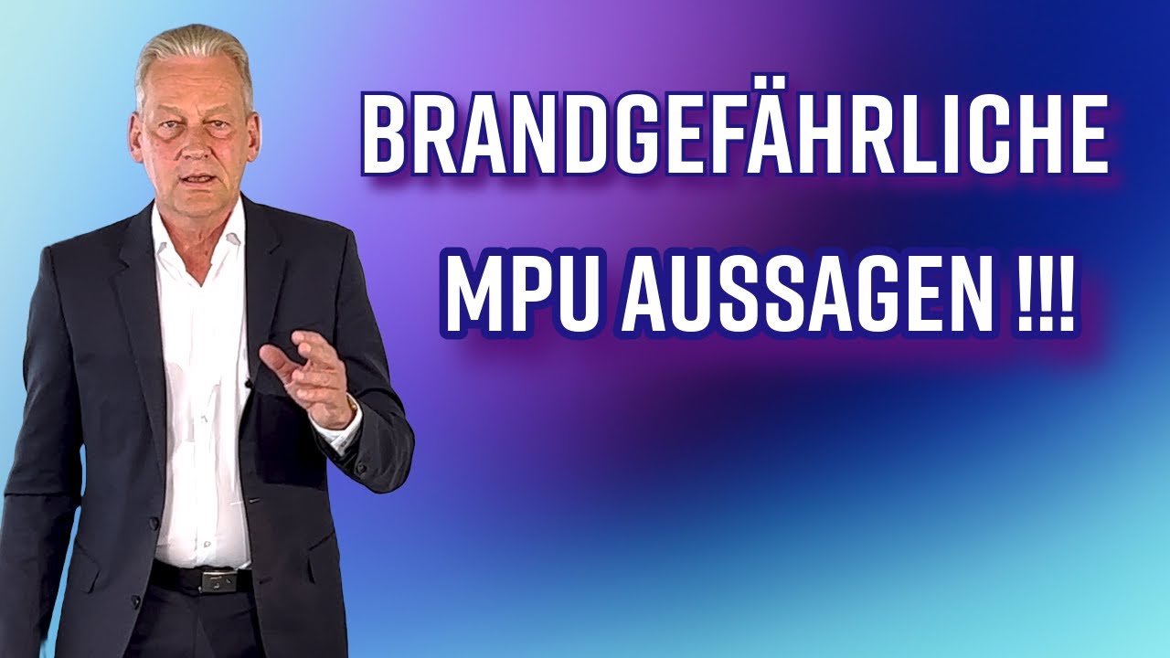 Mit diesen Aussagen beim Gutachter bestehst du deine MPU NICHT !