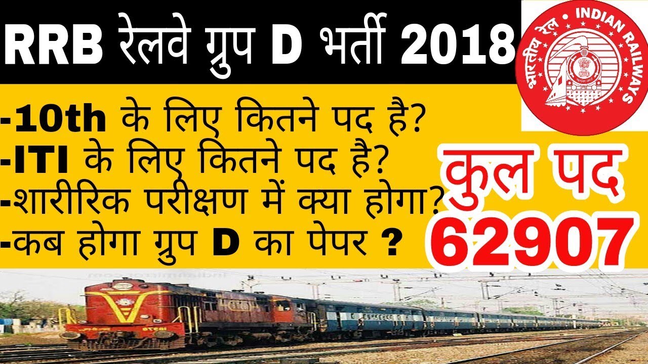 RRB RAILWAY GROUP D RECRUITMENT 2018