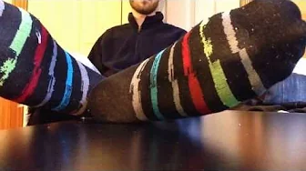 Striped No Show Socks and Bare