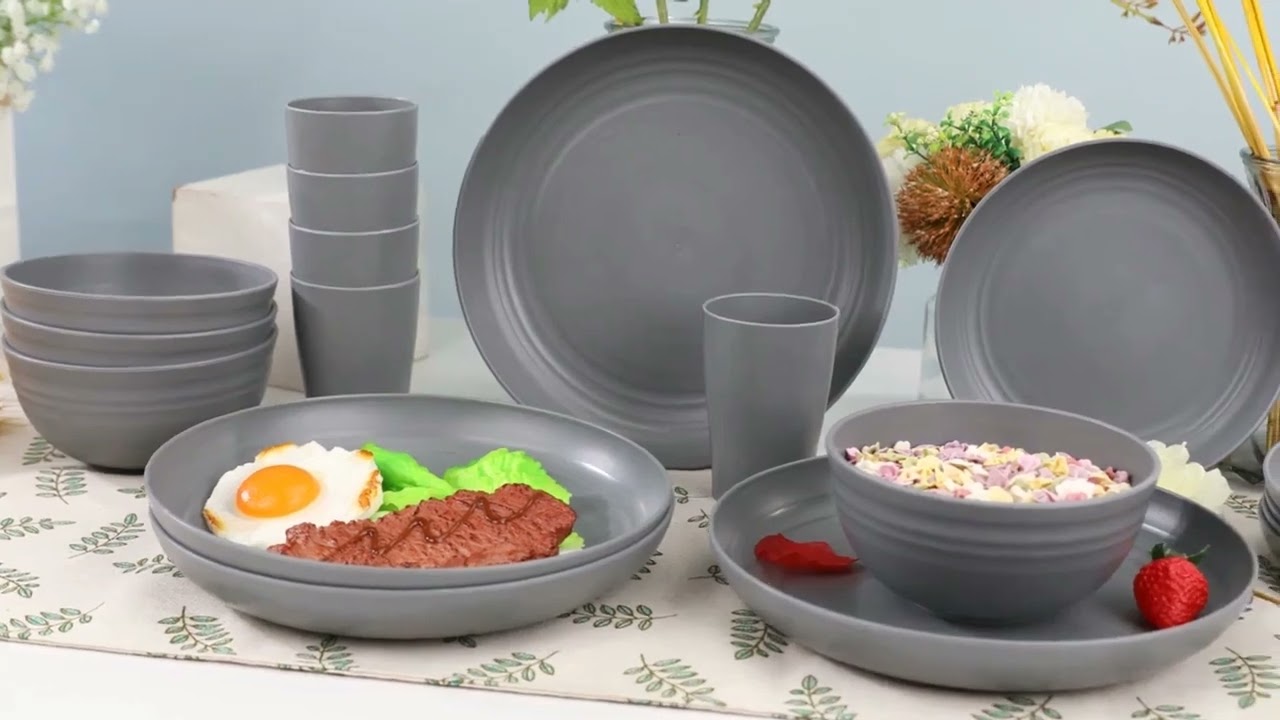 Dinnerware Sets - Reusable, Lightweight, Microwave & Dishwasher Safe