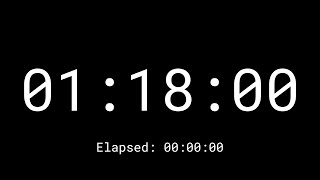 78 Minutes Countdown Timer Clock With Elapse Time and Loud Alarm In The End (HD - 1080p)