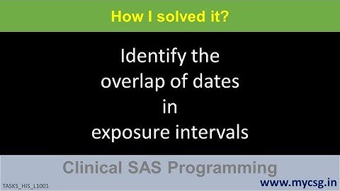 Clinical SAS: Identify the overlap of dates in exposure intervals