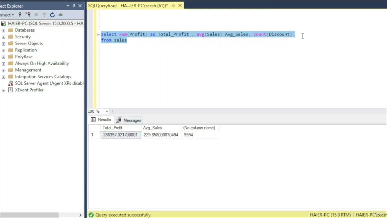 How to use aggregate functions in sql youtube