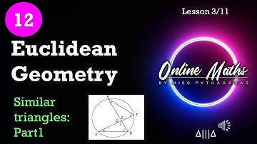 Euclidean Geometry Grade 12: Proving equiangular Triangles are Similar Part1 Lesson3