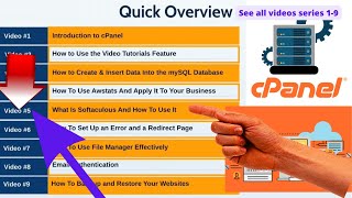 What is C Panel../ What is softaculous and How to use it./Video-5th/See all videos series 1-9