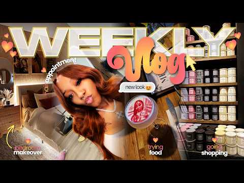 WEEKLY VLOG ✰ bedroom makeover, shopping, hair appointment, etc | JAAHDIORR