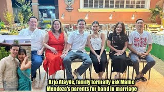 Arjo Atayde, family formally ask Maine Mendoza's parents for hand in marriage