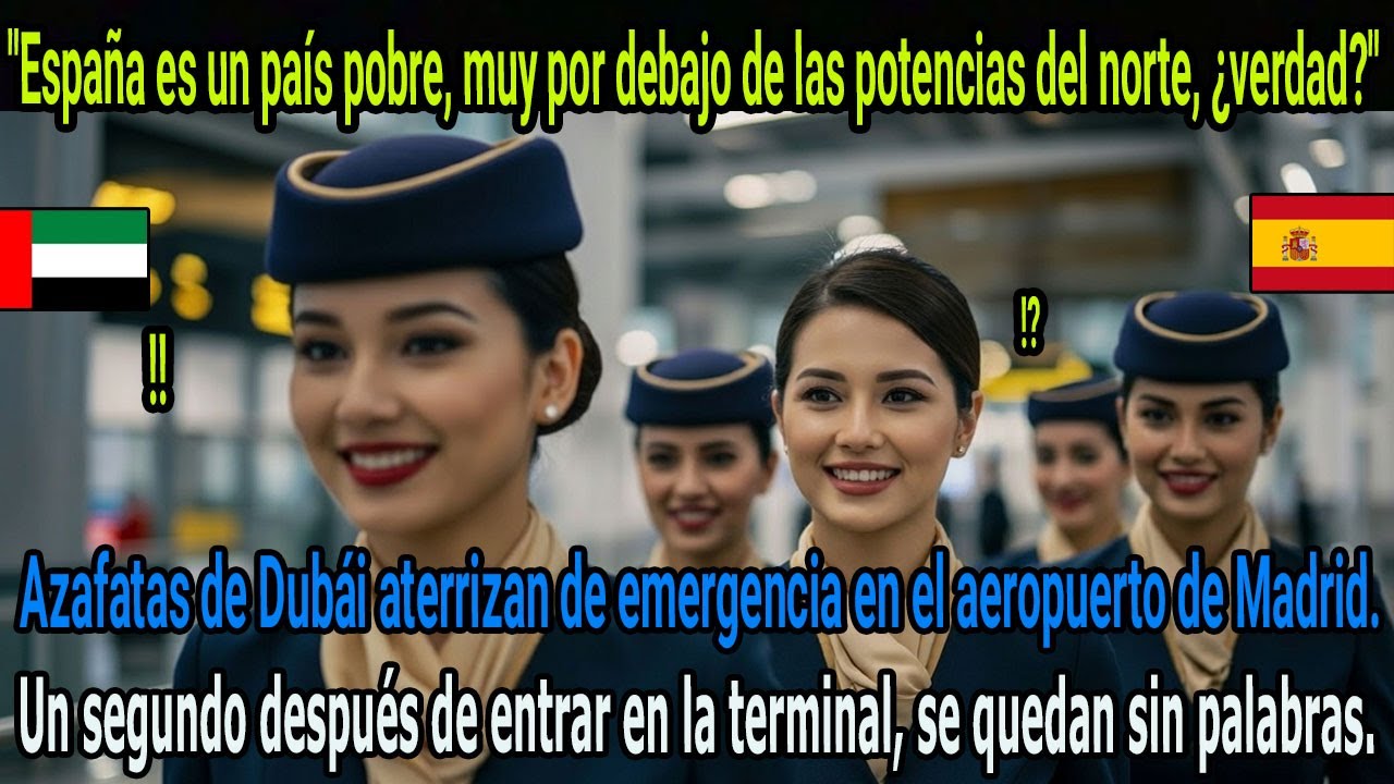 Azafatas de Dubái: Asumen España es Pobre. 1 segundo en Madrid y quedan impactadas.